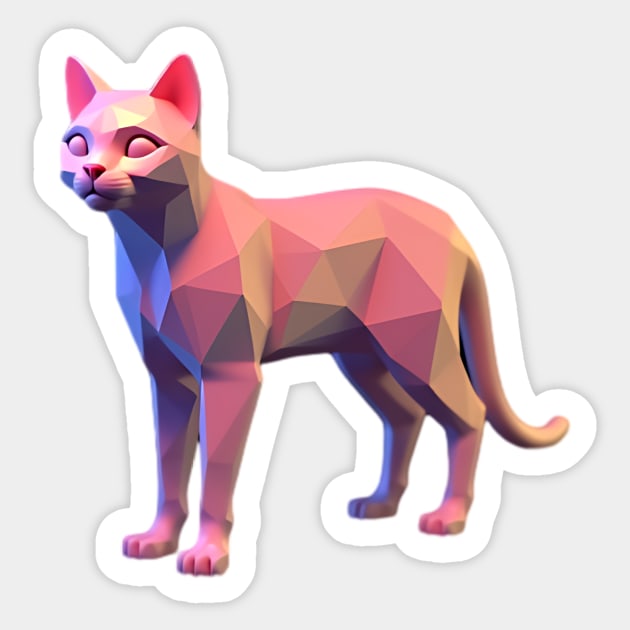 3D Pixel Cat Art Sticker by animegirlnft